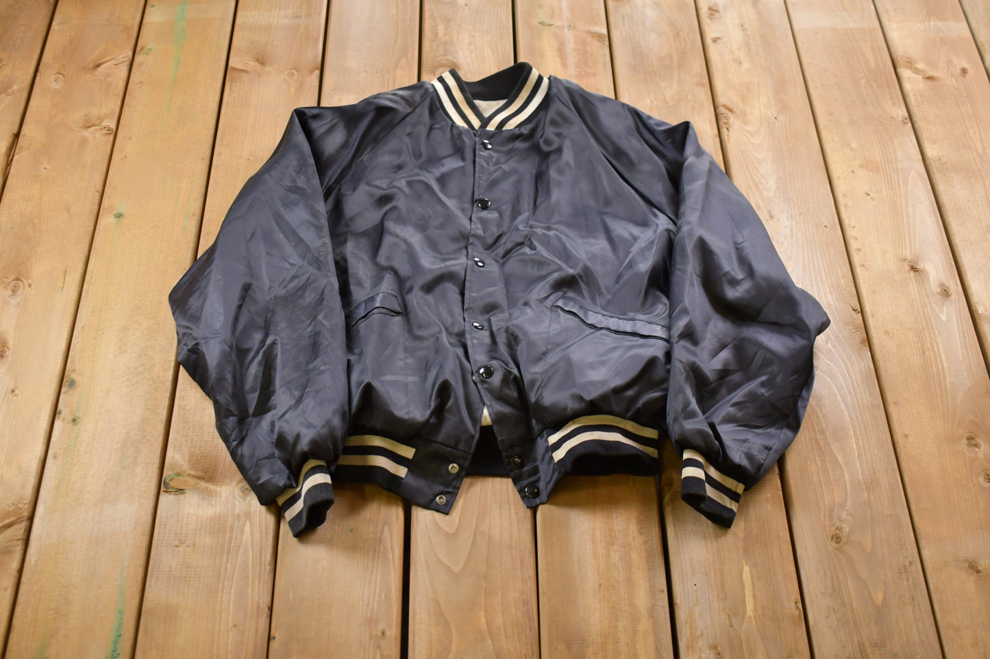 Vintage 1980s Chevrolet Pro Fit Satin Bomber Jacket / Athleisure / Streetwear / Athletic Sportswear / Streetwear / Made In USA