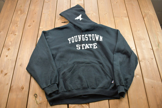 Vintage 1990s Youngstown State Graphic Collegiate Hoodie / 90s Hoodie / Vintage Sweater / 80s / 90s / Embroidered / Color Block