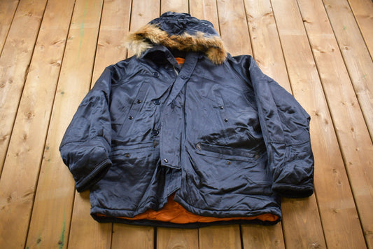 Vintage 1990s Spiewak Titan Puffer Jacket / Fur Hood / Vintage Bubble Jacket / Winter / Streetwear / Made In USA / Nylon Jacket