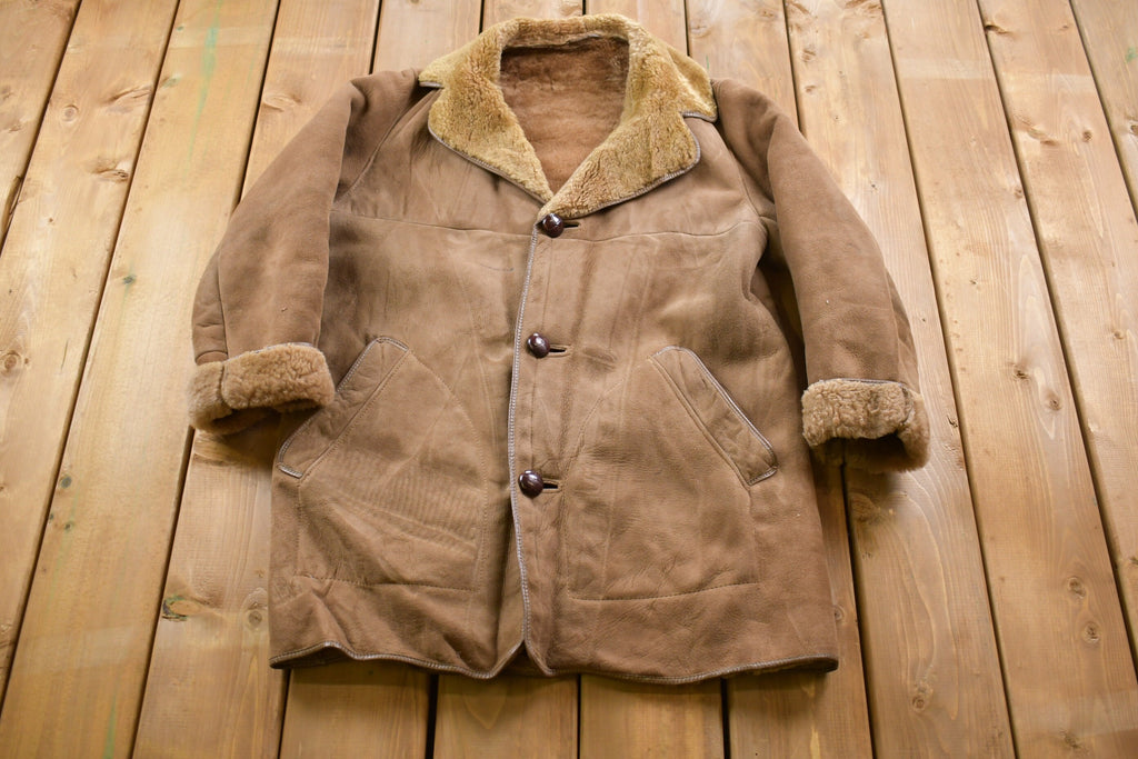 Vintage 1970s Sheepskin Shearling Leather Jacket
