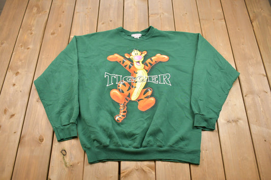 Vintage 1990s DisneyLand Tigger Crewneck Sweatshirt / Made in USA / 90s Crewneck / Souvenir / Athleisure / Streetwear / Childhood Cartoon