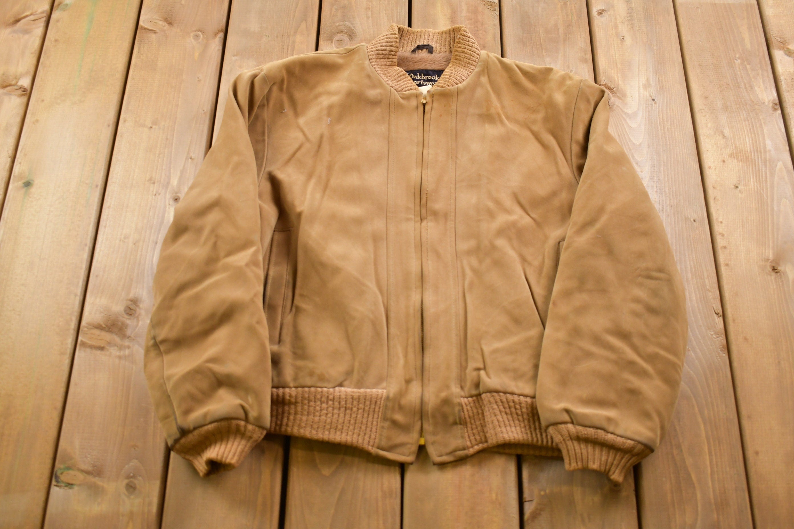 Vintage 1950s Oakbrook Sportswear Full Zip Cotton Jacket