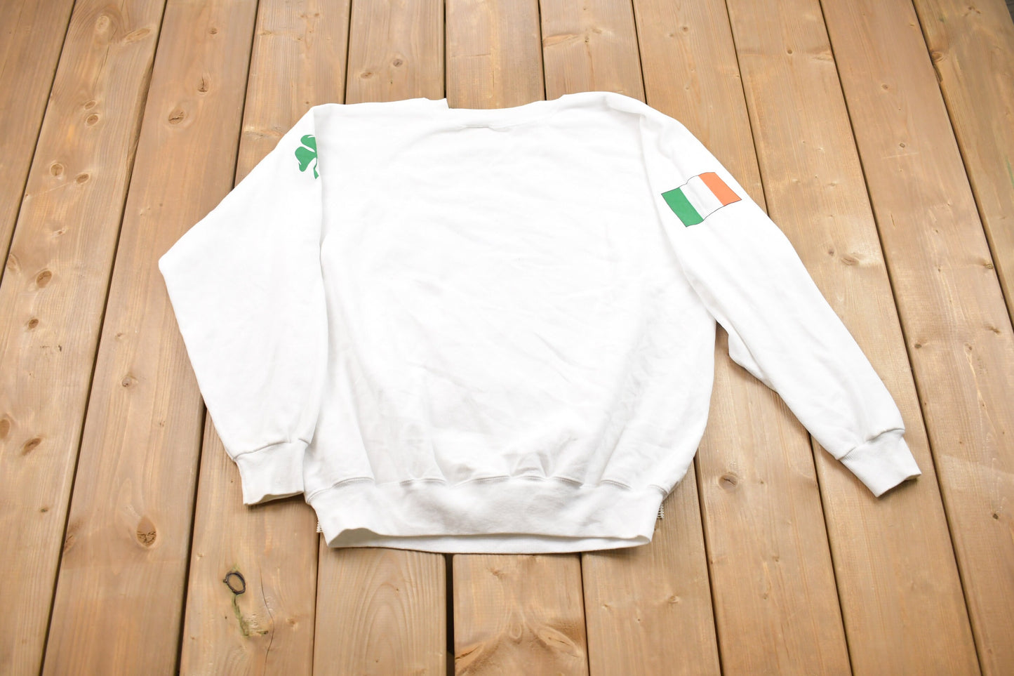 Vintage 1980s Ireland Coat of Arms Raglan Crewneck Sweatshirt / Made in USA / 80s Crewneck / Athleisure / Streetwear / Travel And Tourism