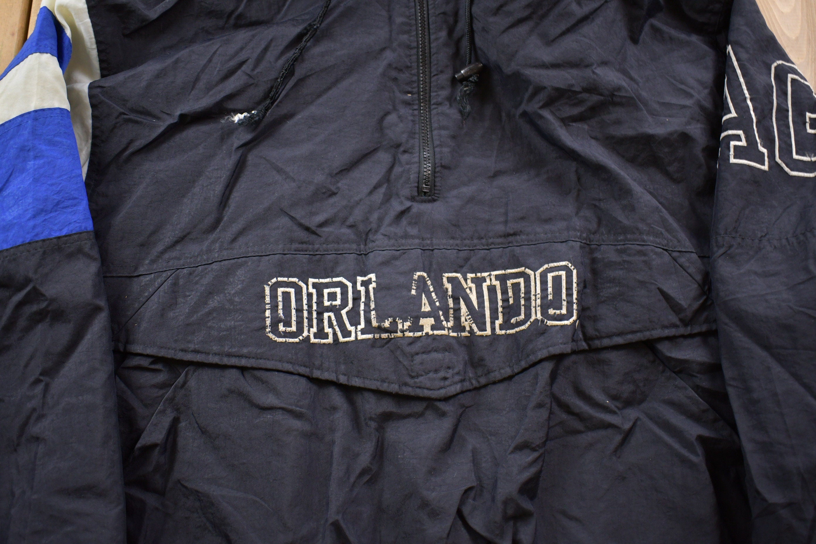 Vintage 1990s Orlando Magic NBA Starter Pro Line Quarter Zip Puffer Jacket
