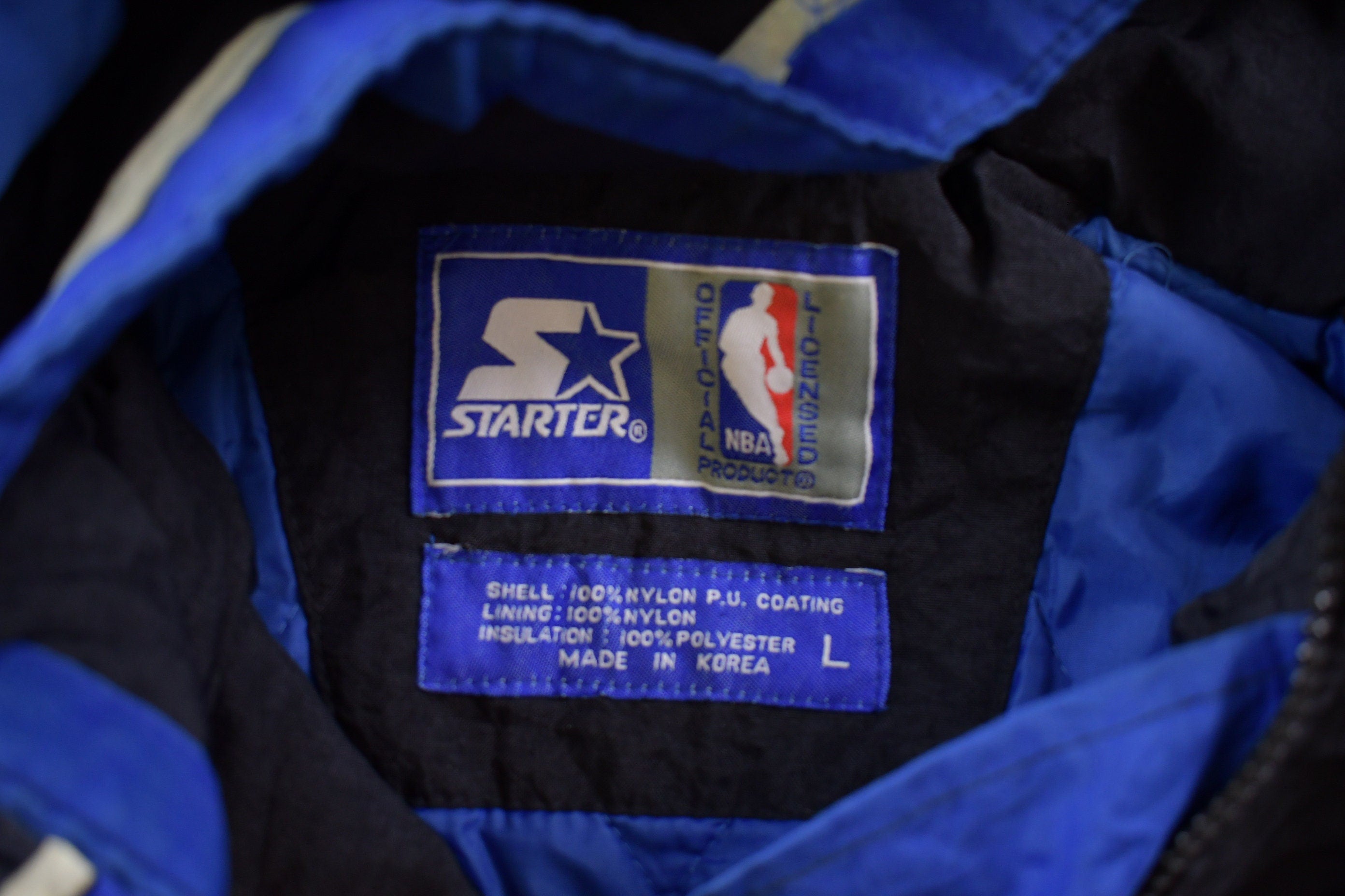 Vintage 1990s Orlando Magic NBA Starter Pro Line Quarter Zip Puffer Jacket