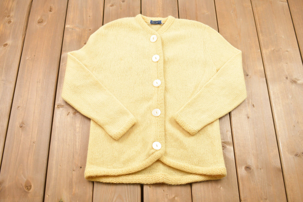 Vintage 1970s 100% Shetland Wool lady Barbara Cardigan Sweater