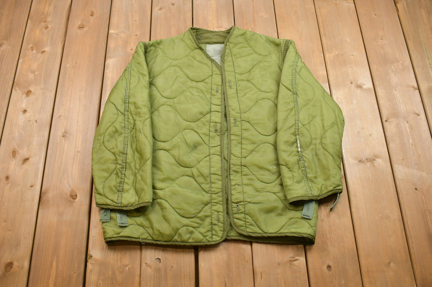 Vintage Military M65 Liner Button Up Jacket / US Army Green / Vintage Army / Streetwear Fashion / Army Jacket