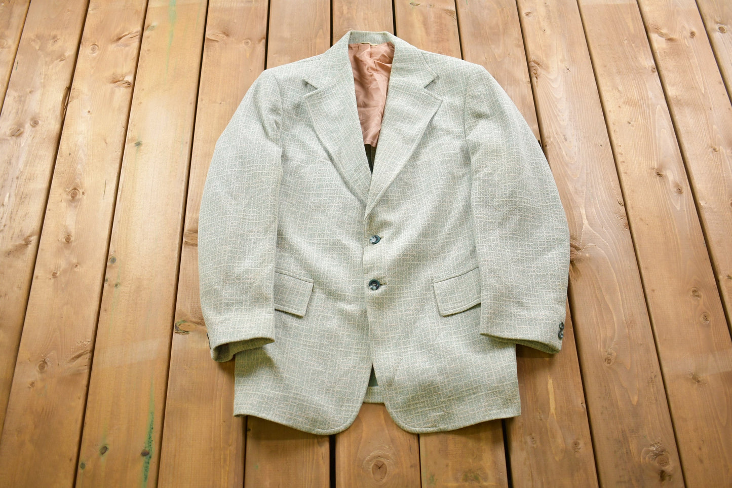 Vintage 1990s John Blair Light Blazer Jacket / Wool Jacket  / Vintage 90s Jacket / Outdoor / Winter / Vintage Blazer