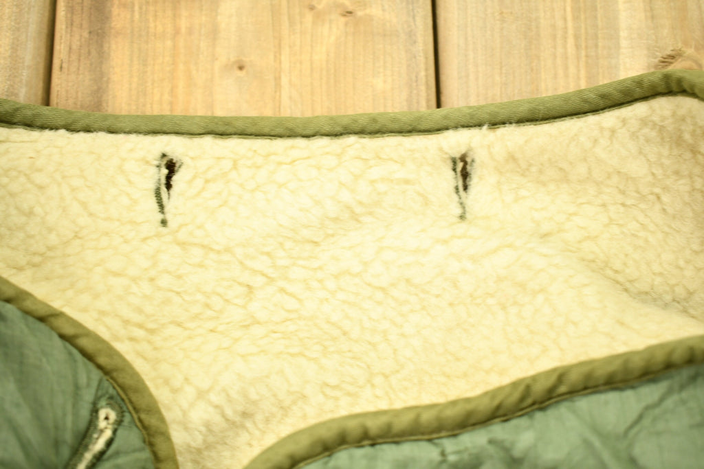 Vintage 1950s Wool Lined Military Parka Liner Jacket