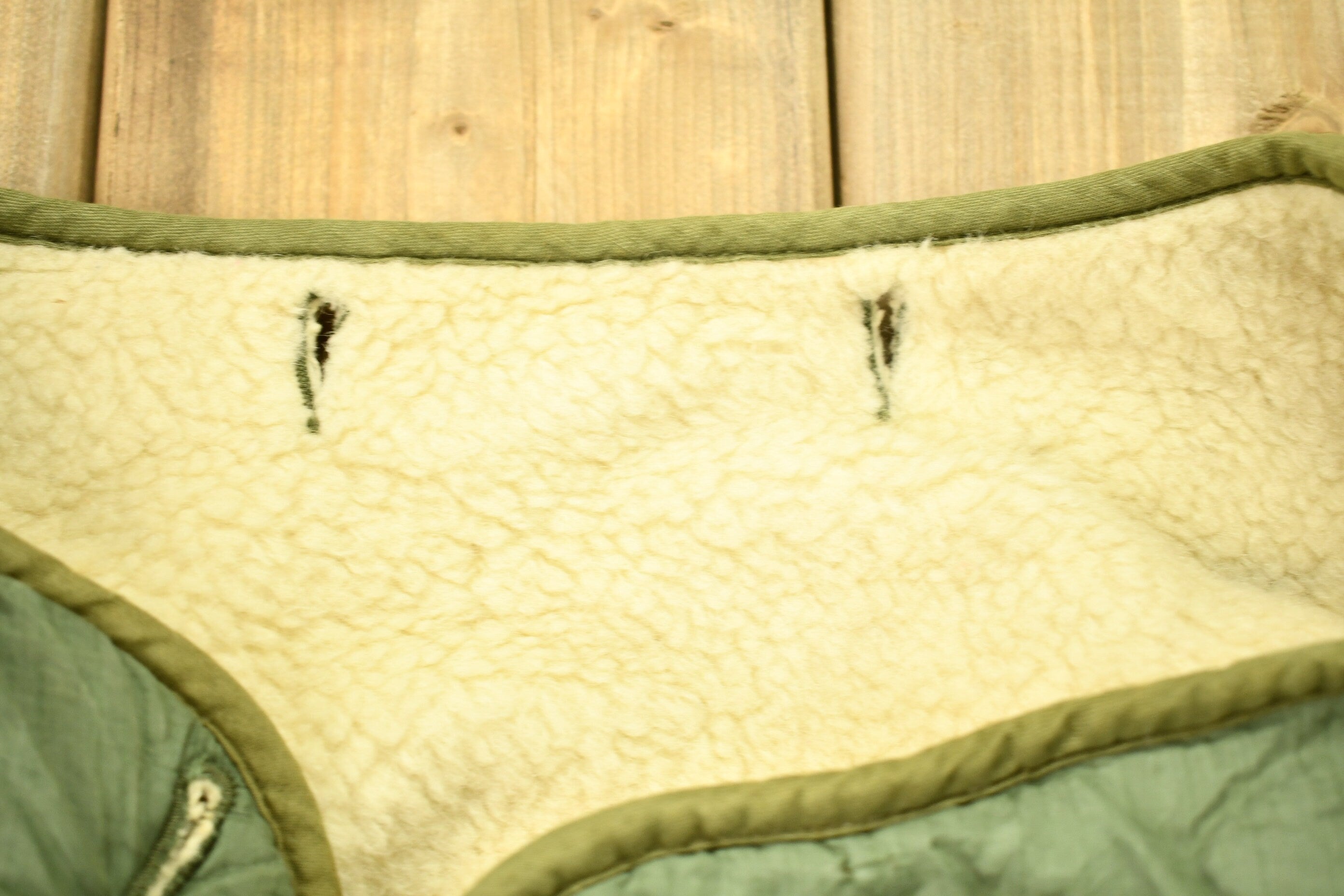 Vintage 1950s Wool Lined Military Parka Liner Jacket