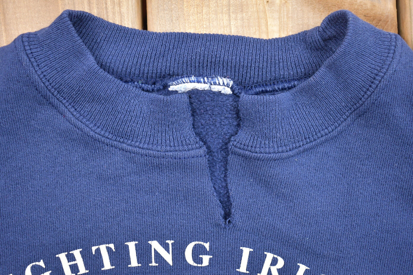 Vintage 1990s University of Notre Dame Collegiate Crewneck / Fighting Irish / Made in USA / NCAA Sweatshirt / Sportswear / Americana