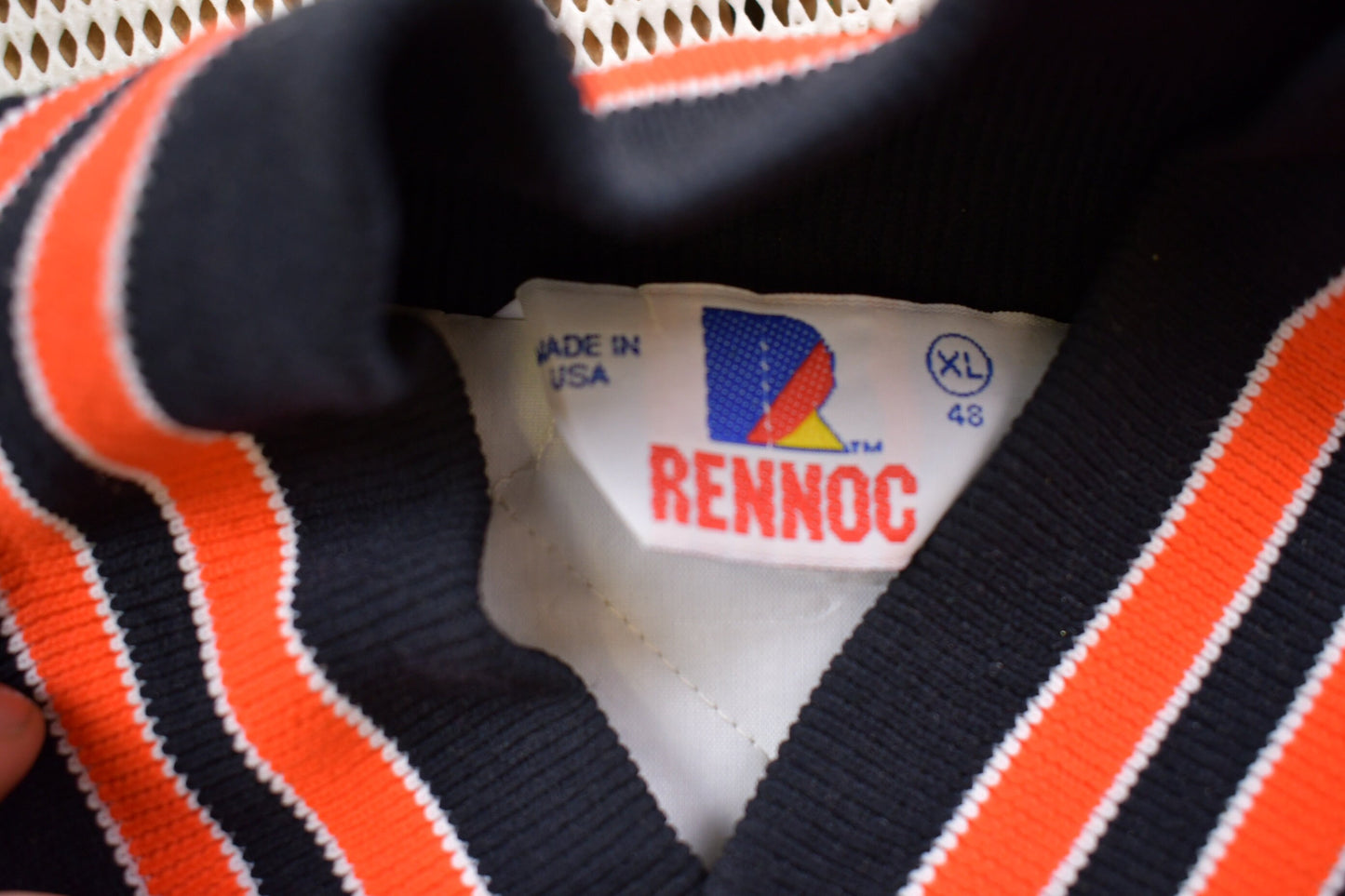 Vintage 1990s Rennoc Marshfield Football Bomber Jacket / Athleisure / Streetwear / Athletic Sportswear / Streetwear / Made In USA