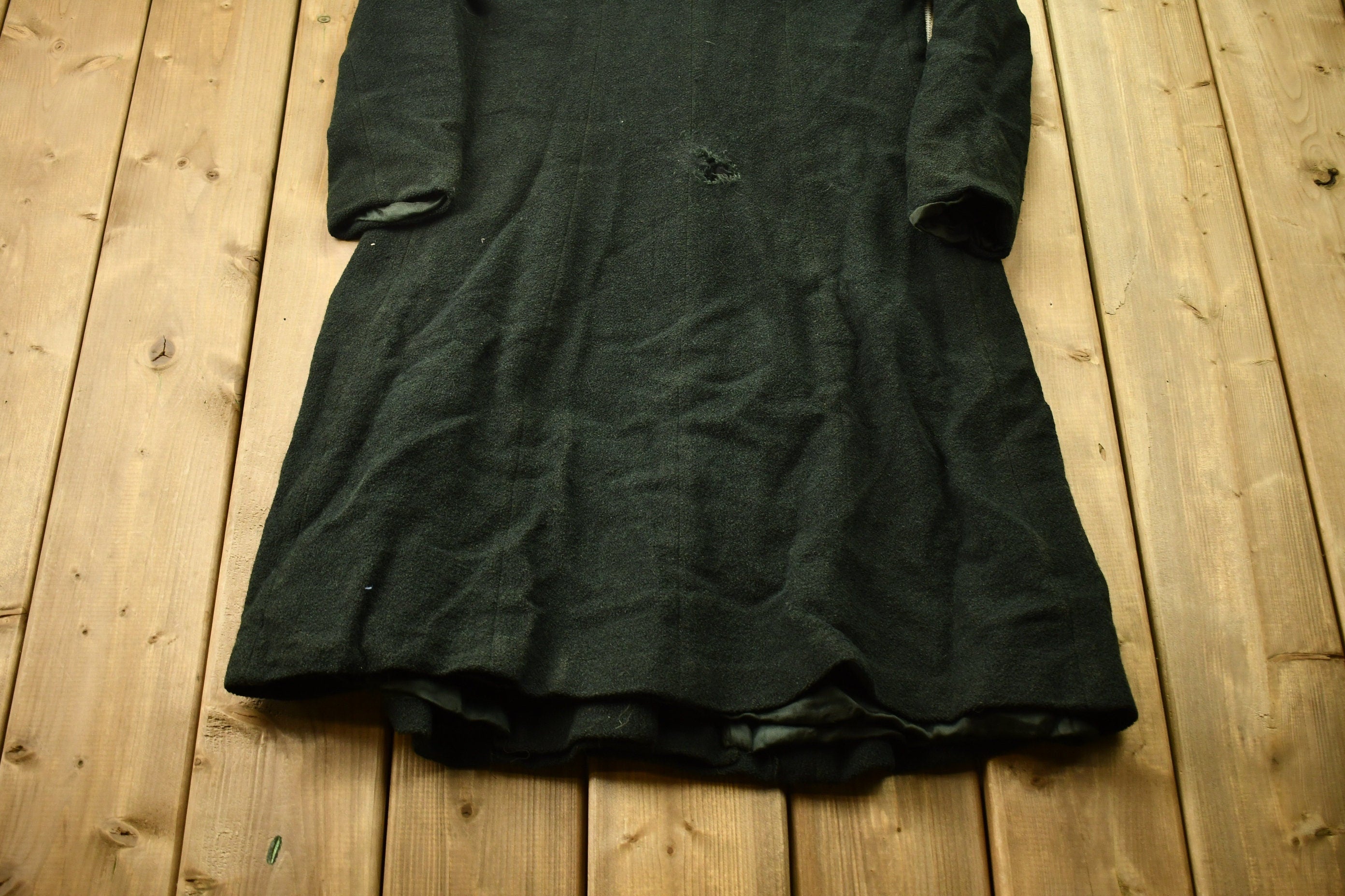 Vintage 1940s Wool Union Made Trecnh Coat