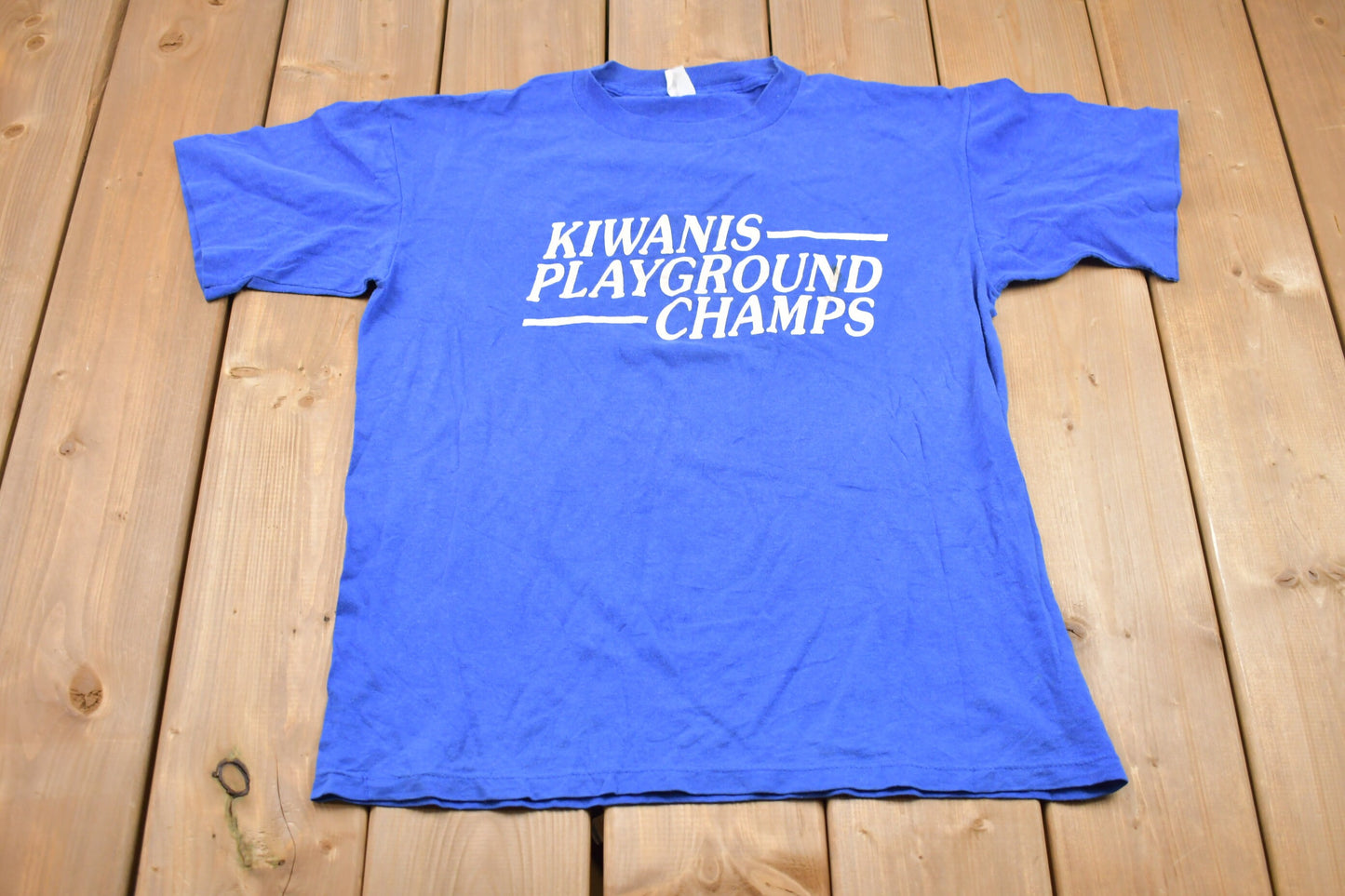 Vintage Kiwanis Playground Champs 1980s Graphic T-Shirt / Streetwear / Retro Style / Single Stitch / Made In USA / 90s Graphic Tee