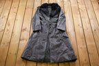 Vintage 1970s Genuine Leather Fur Collar Penny Lane Coat