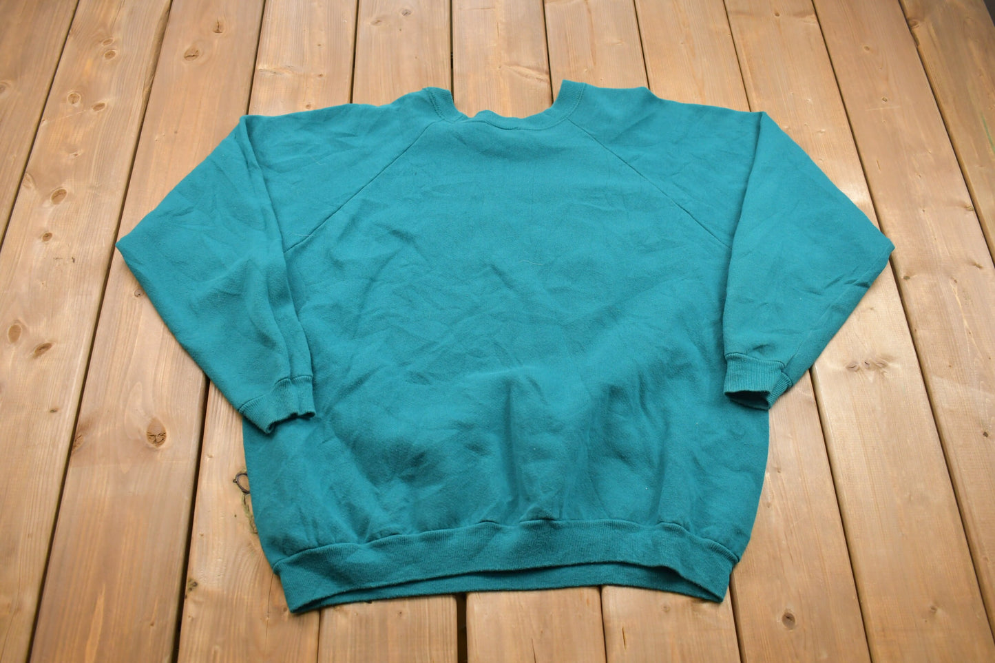 Vintage 1980s Hanes Blank Raglan Crewneck Sweatshirt / 80s Crewneck / Vintage Basics / Streetwear / Essentials / Buy Used Clothes