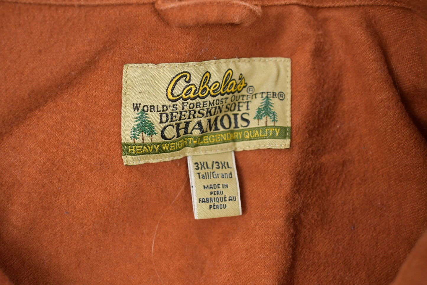 Vintage 1990s Cabela's Suede Button Up Shirt