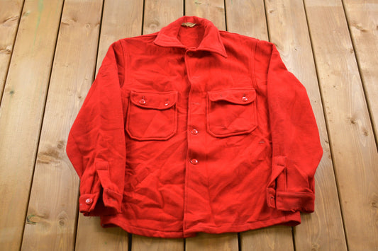 Vintage 1980s Official Jacket Wool Button Up Shirt