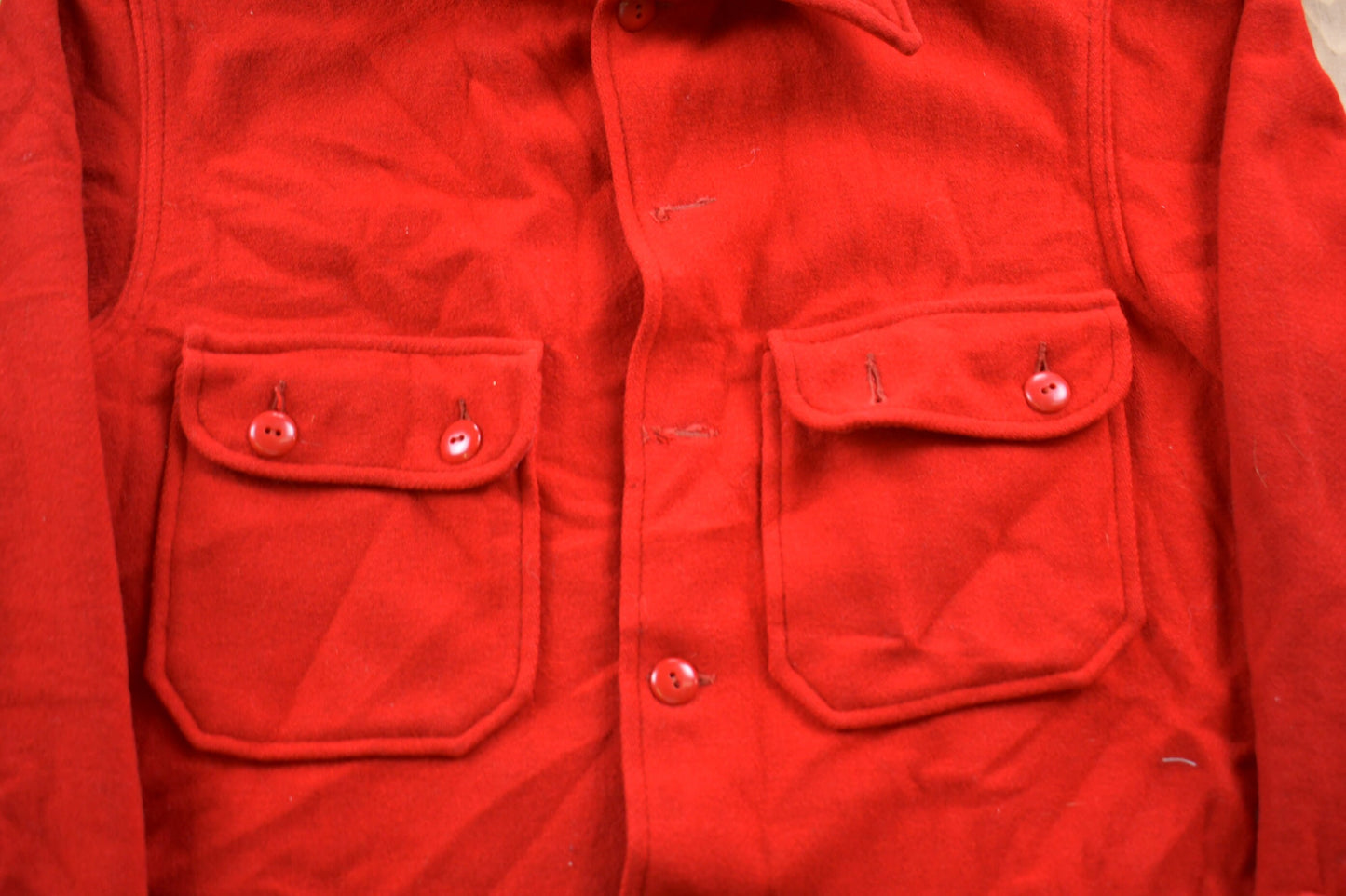 Vintage 1980s Official Jacket Wool Button Up Shirt