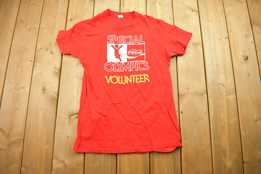 Vintage 1970s Coca Cola Special Olympics Volunteer T Shirt