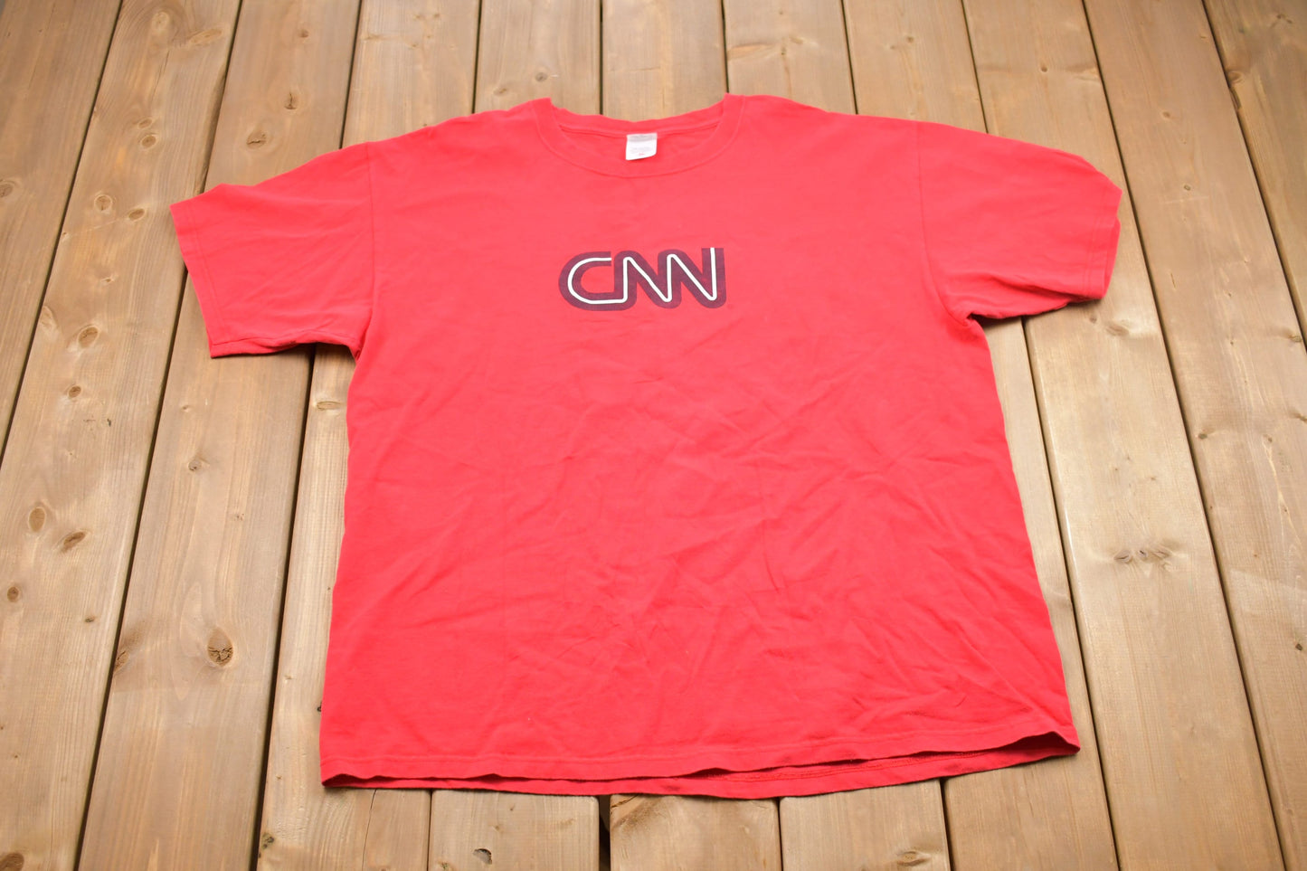 Vintage 1990s CNN Graphic T-Shirt / 90s / Streetwear / Vintage Athleisure / American News / Single Stitch / Made In USA