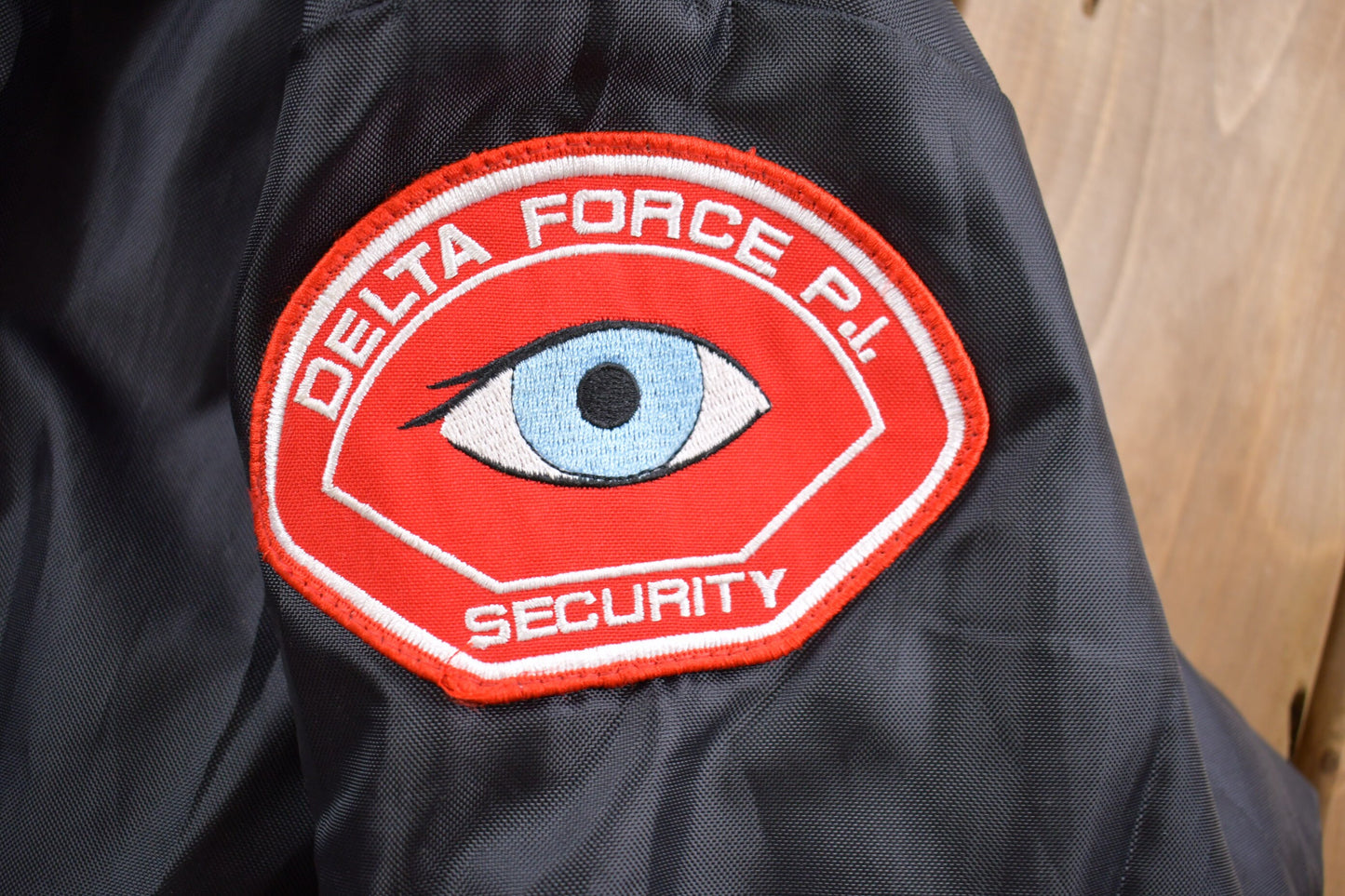 Vintage 1990s Delta Force Security Bomber Jacket / Athleisure / Streetwear / Athletic Sportswear / Streetwear / Law Pro / Police Bomber