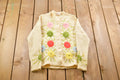 Vintage 1960s Fully Fashioned Floral Graphic Cardigan Sweater