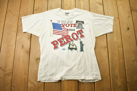 Vintage 1992 Its Your Right To Vote Graphic T Shirt