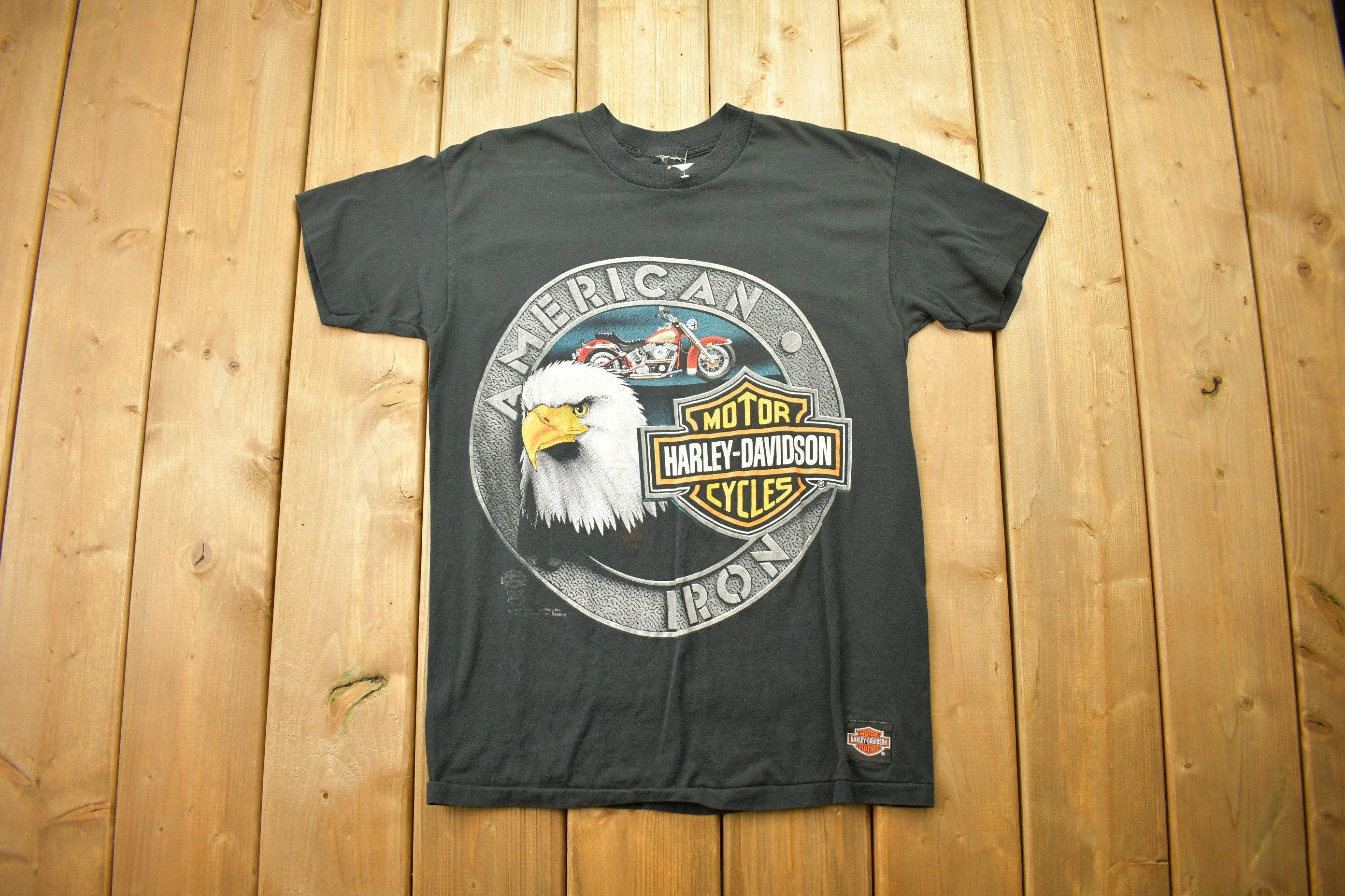 Vintage 1980 Harley Davidson Motorcycles American Iron T Shirt