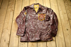 Vintage 1940s Samsonite Horsehide Varsity Jacket Industrial Champs Leather Jacket