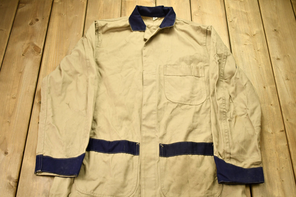 Vintage 1950s Workwear Canvas Overcoat
