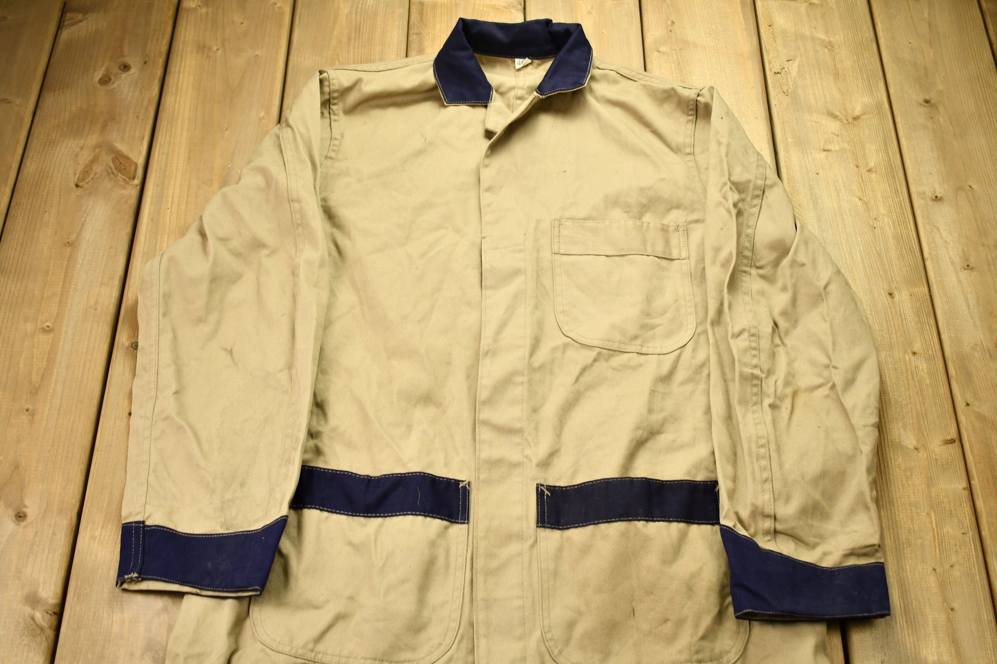 Vintage 1950s Workwear Canvas Overcoat