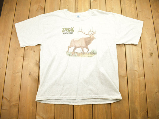 Vintage 1990s Deer Theme Graphic T Shirt