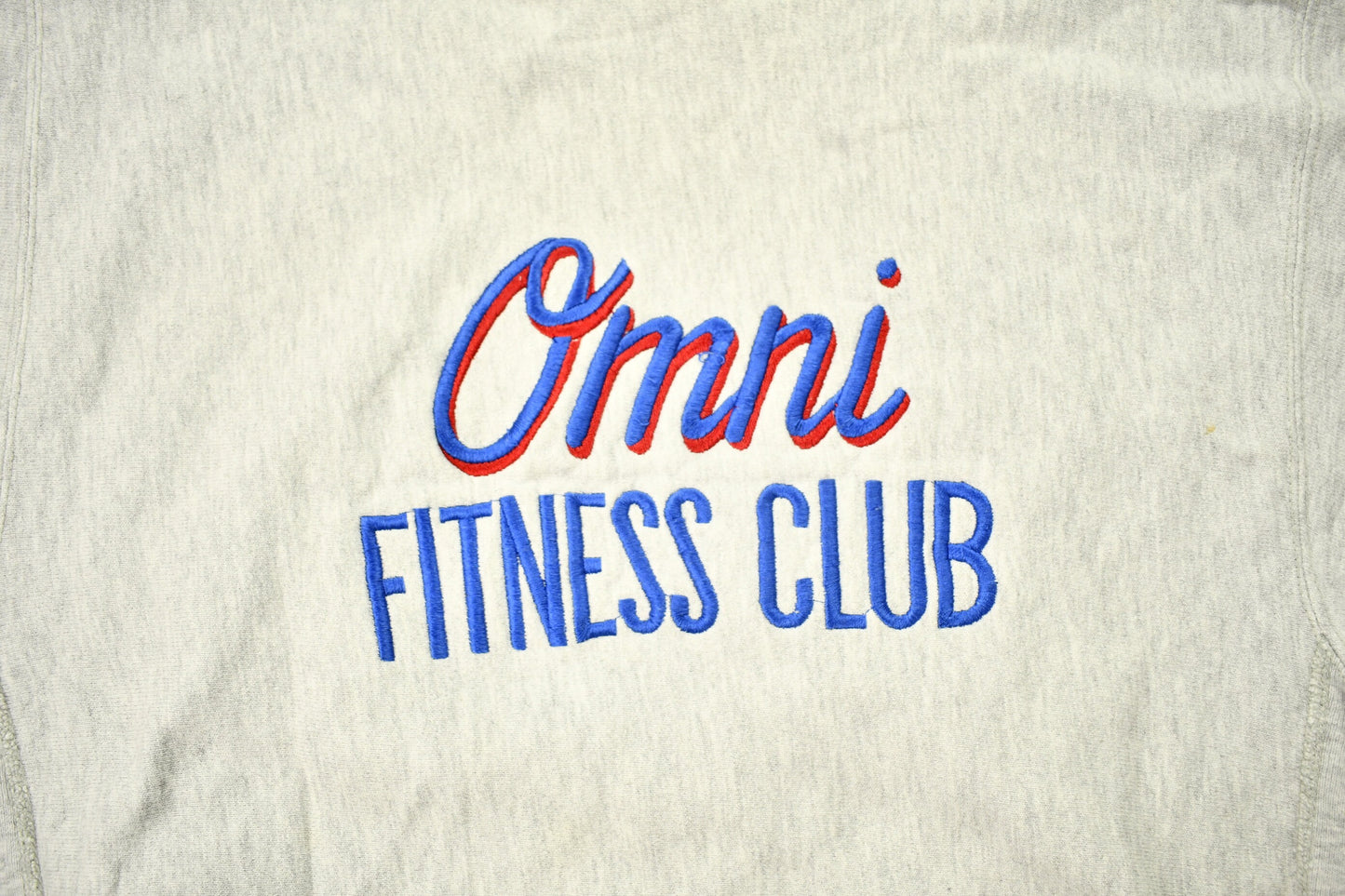 Vintage 1990s Omni Fitness Club Champion Reverse Weave Crewneck Sweatshirt / Vintage Champion / Made In USA / Embroidered / Sportswear