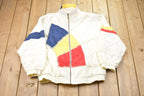 Vintage 1980s Janeve Abstract Full Zip Windbreaker Jacket