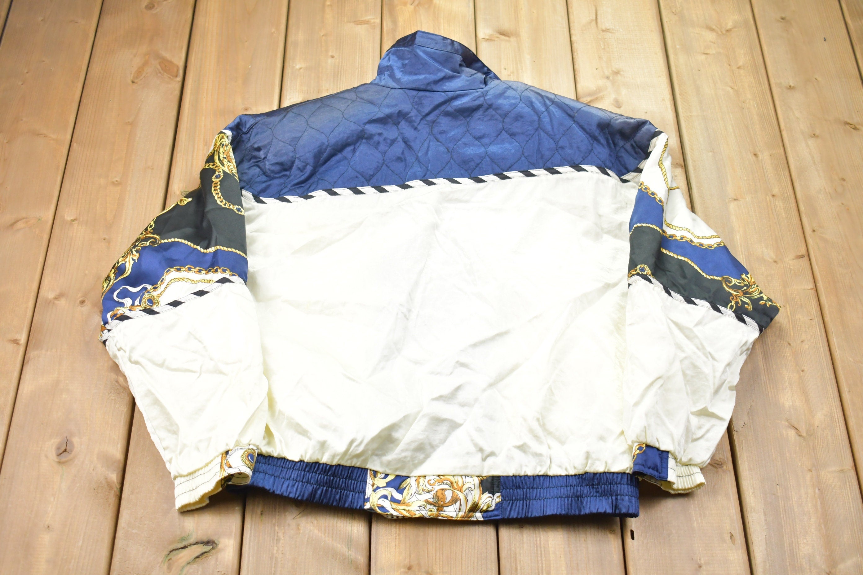 Vintage 1980s Gallery Sport All Over Print Full Zip Windbreaker Jacket