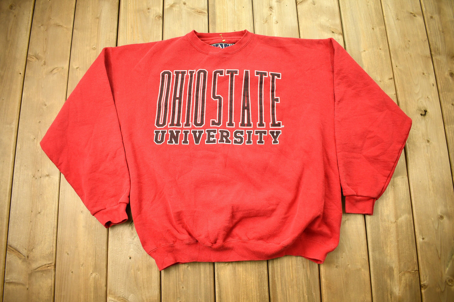 Vintage 1990s Ohio State University Buckeyes Collegiate Crewneck / Go Bucks  / NCAA Sweatshirt / Sportswear / Americana / Made In USA