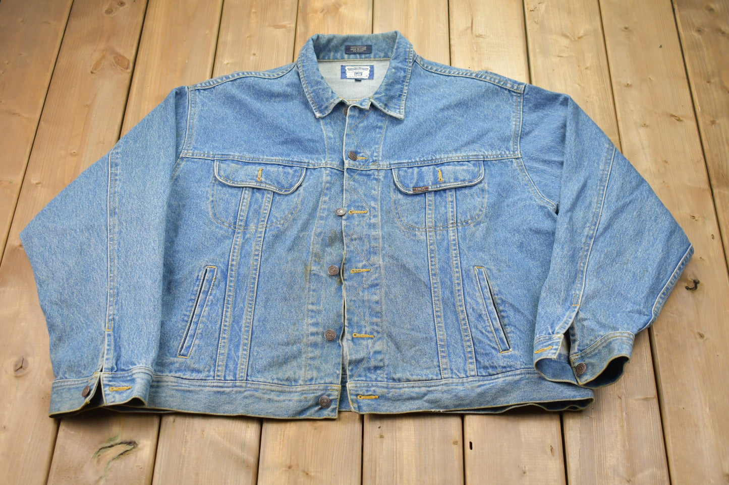 Vintage 1990s Lee Truck Parts Denim Jean Jacket / Vintage Denim / Streetwear / Vintage Fall Outerwear / Fall Jacket / Lee denim