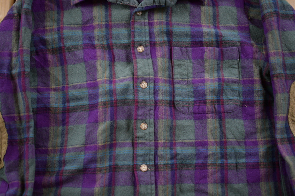 Vintage 1970s Kids Pendleton Plaid Button Up Shirt