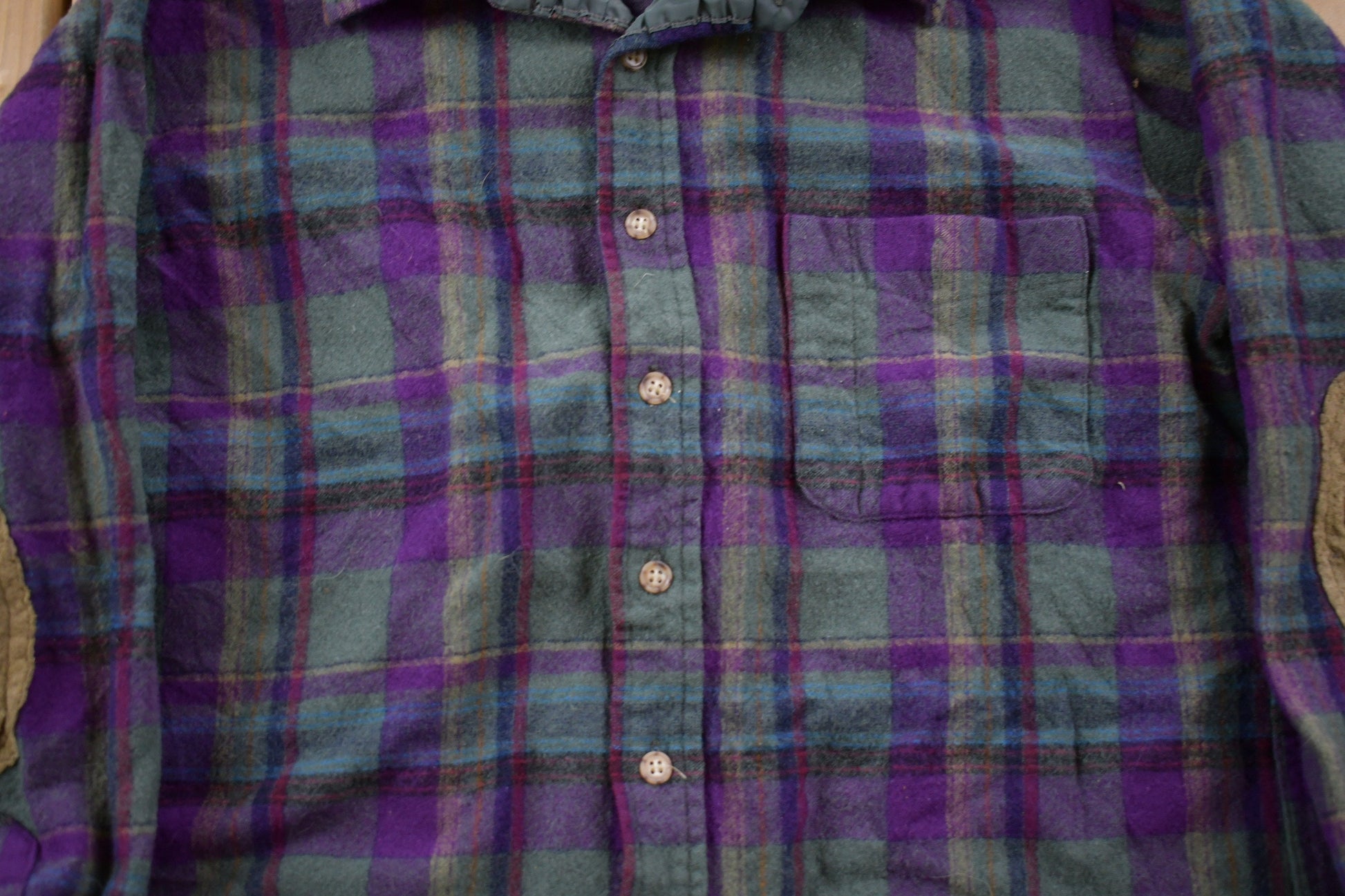 Vintage 1970s Kids Pendleton Plaid Button Up Shirt