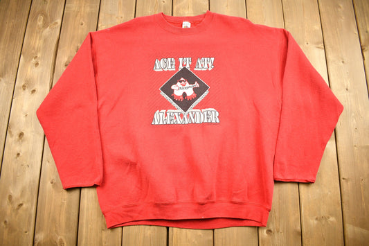 Vintage 1990s Ace It At Alexander Crewneck Sweatshirt / 90s Crewneck / Souvenir / Made In USA / Streetwear / Travel And Tourism