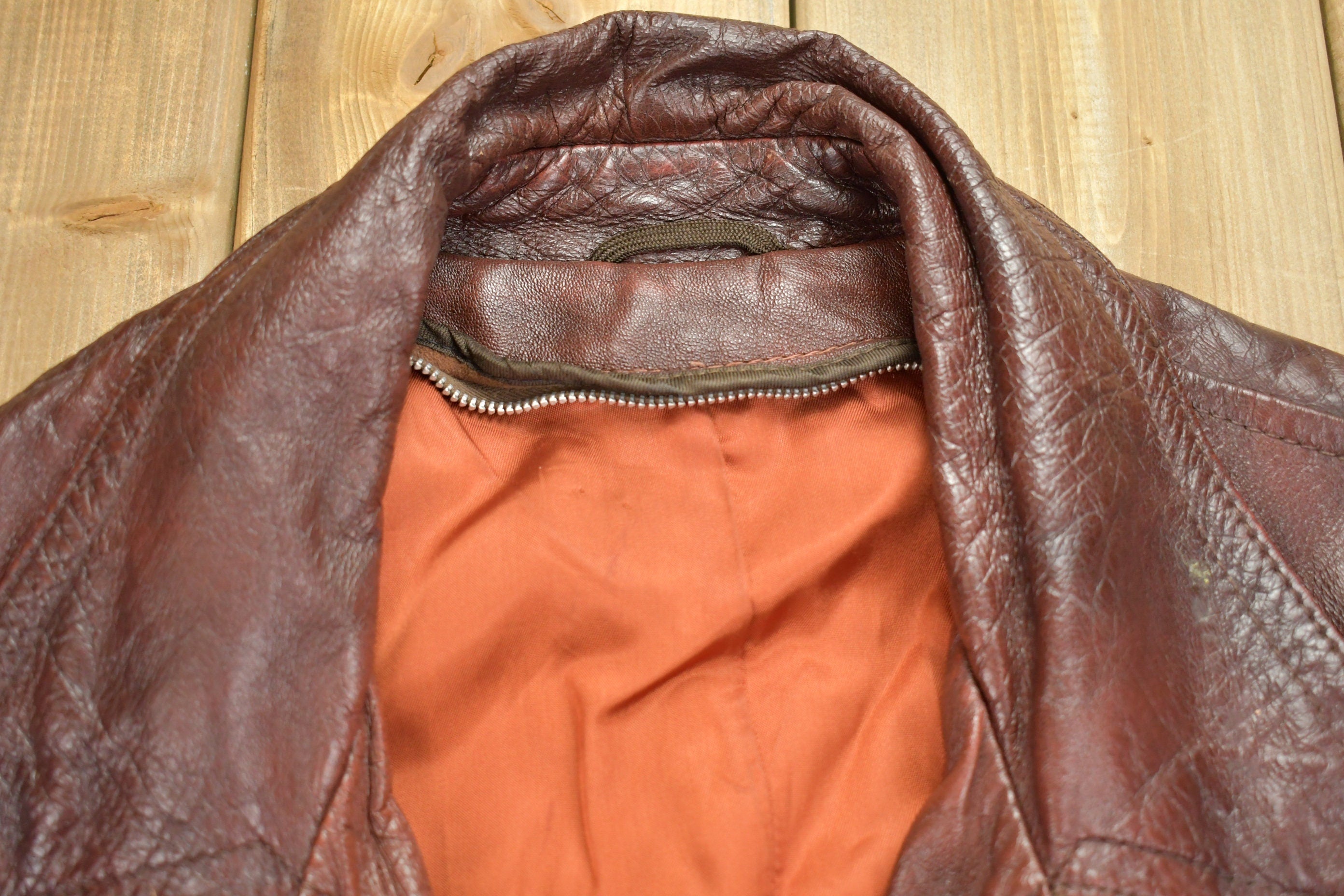 Vintage 1970s Leather Full Length Jacket
