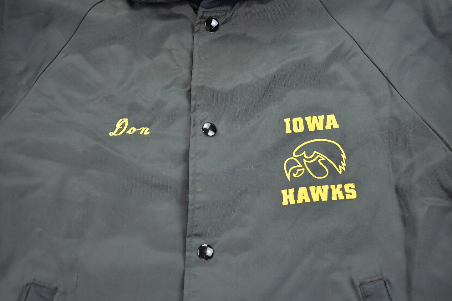 Vintage 1980s Iowa Hawks Fox Point Varsity Jacket / Athleisure Sportswear / Streetwear Fashion / Sports Jacket / Made In USA