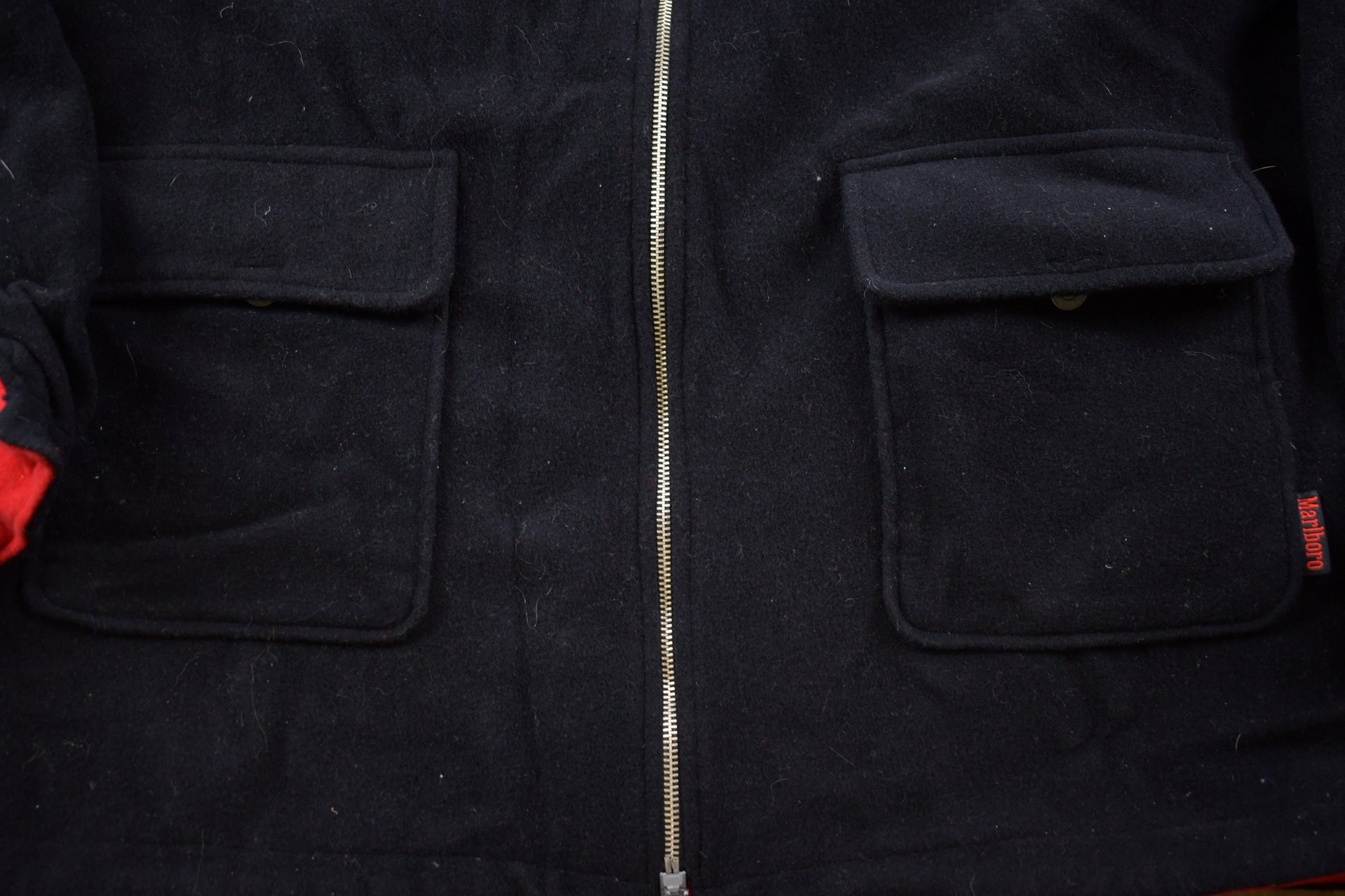 Vintage 1990s Marlboro Reversible Wool Jacket