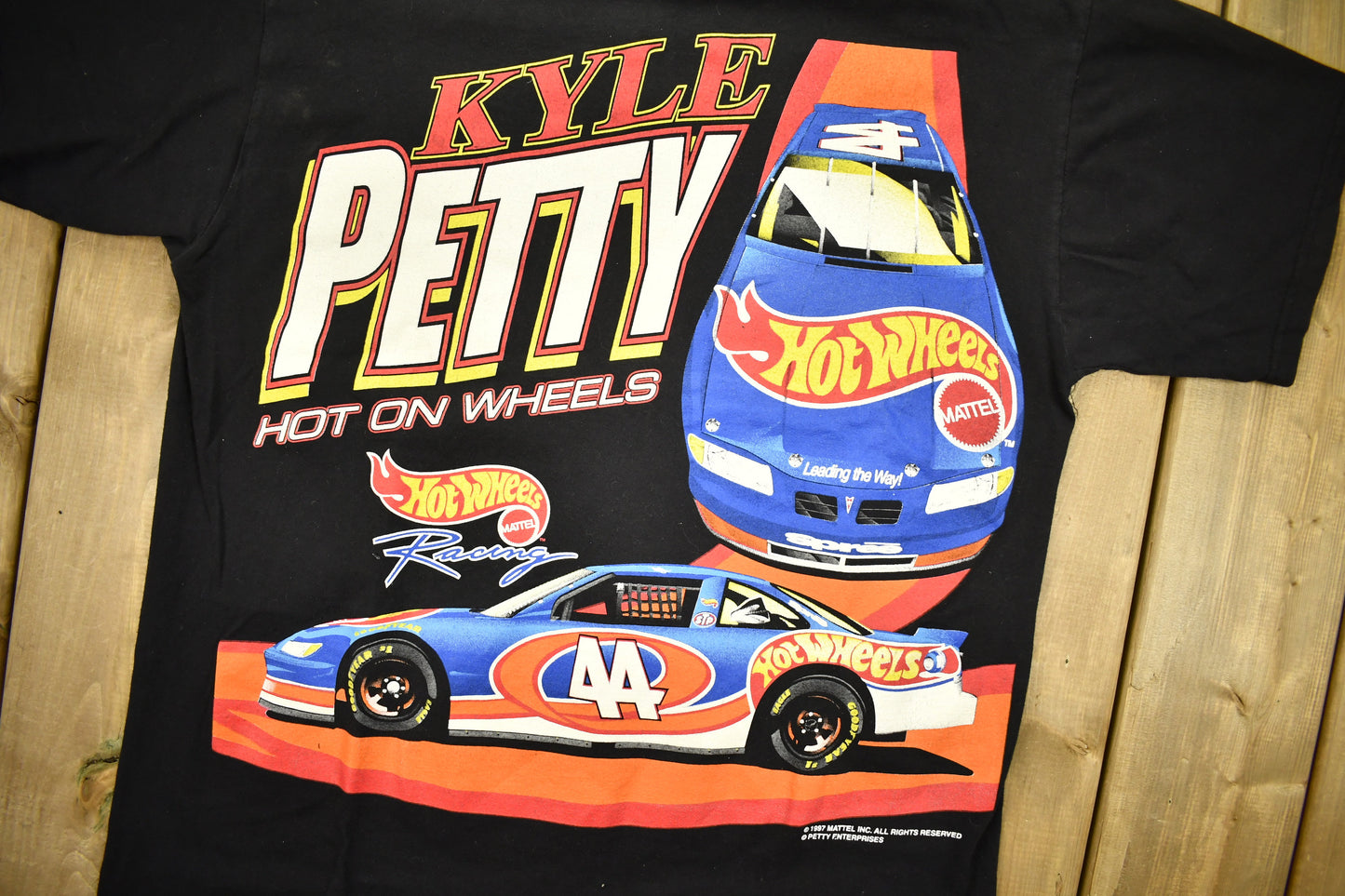 Vintage 1997 Kyle Petty Hot Wheels NASCAR T-Shirt / Hot On Wheels / NASCAR Racing / 90s Streetwear / Athleisure / Sportswear / Racing Tee