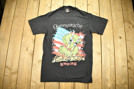 Vintage 1991 Queensrÿche Building Empires World Tour Band T-shirt / Band Tee / Single Stitch / Made in USA / Music Promo / Premium Vintage