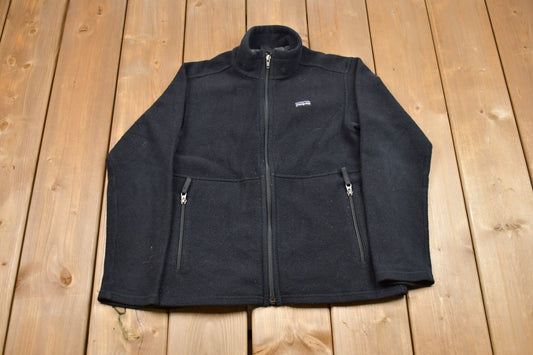 Vintage 1990s Youth Patagonia Fleece Zip Up Sweater / Sportswear / 90s Crewneck / Streetwear / Athleisure / Hiking / Outdoors / Activewear