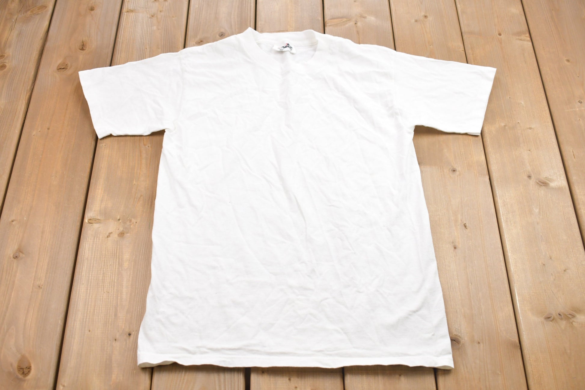 Vintage 1980s Blank Fresh White T-Shirt