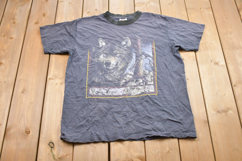 Vintage 1990s 3D Brands WolfGraphic T-Shirt