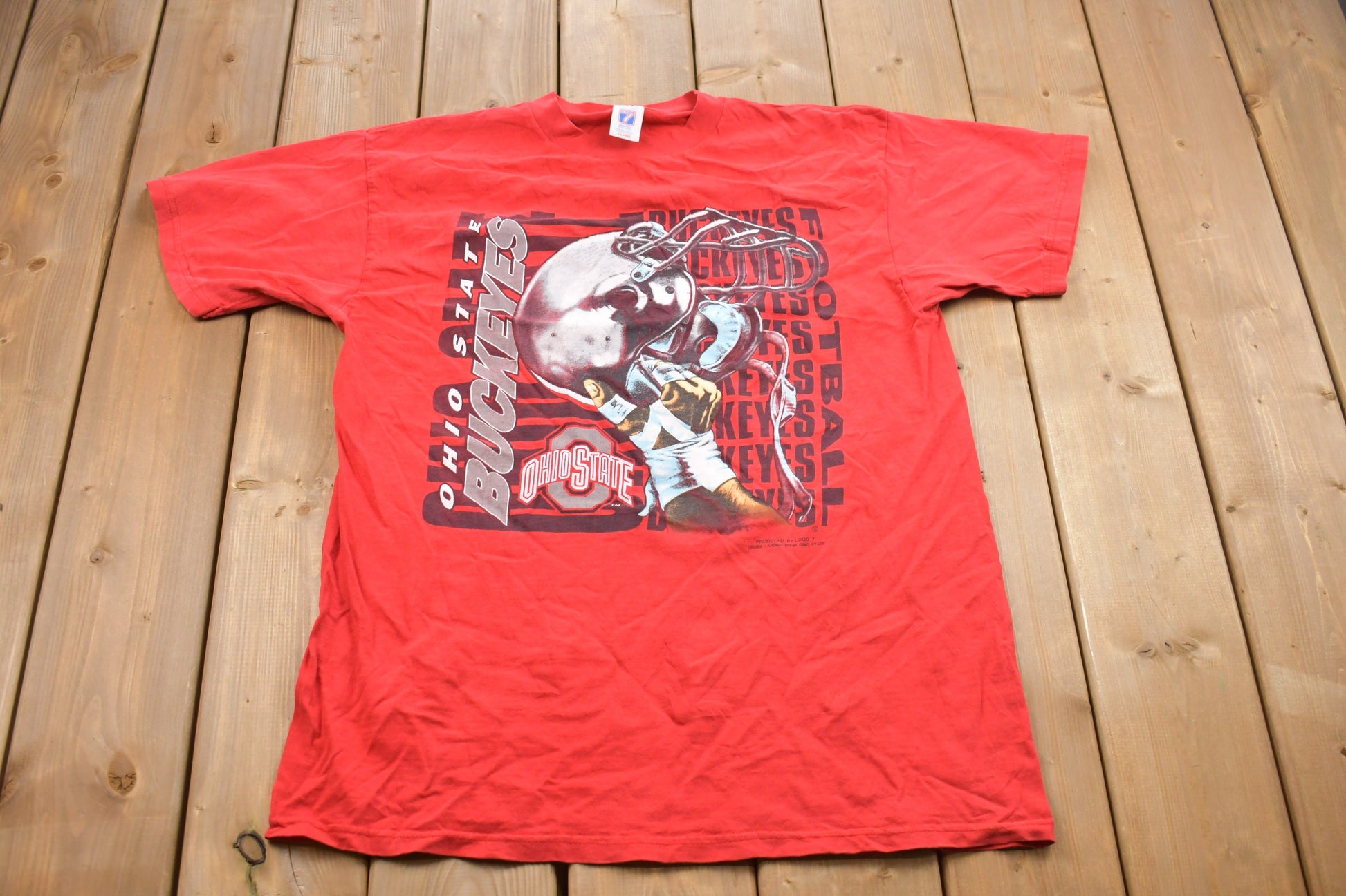 Vintage 1990s Logo 7 Ohio State University Collegiate T-Shirt